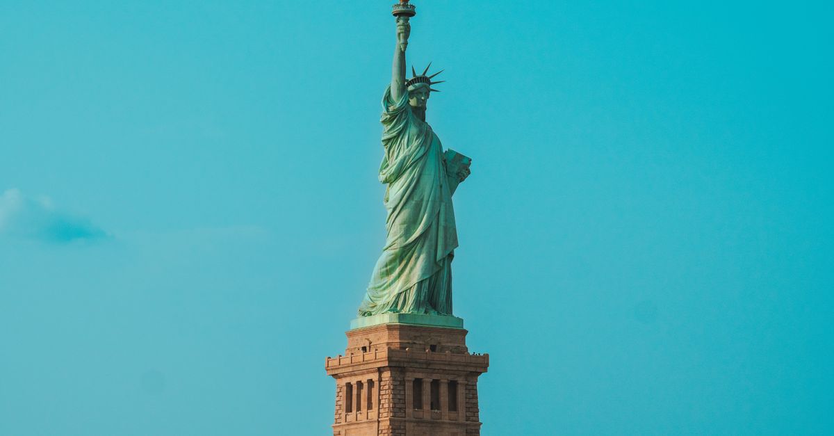 The iconic Statue of Liberty stands tall in New York City, a symbol of freedom and hope.